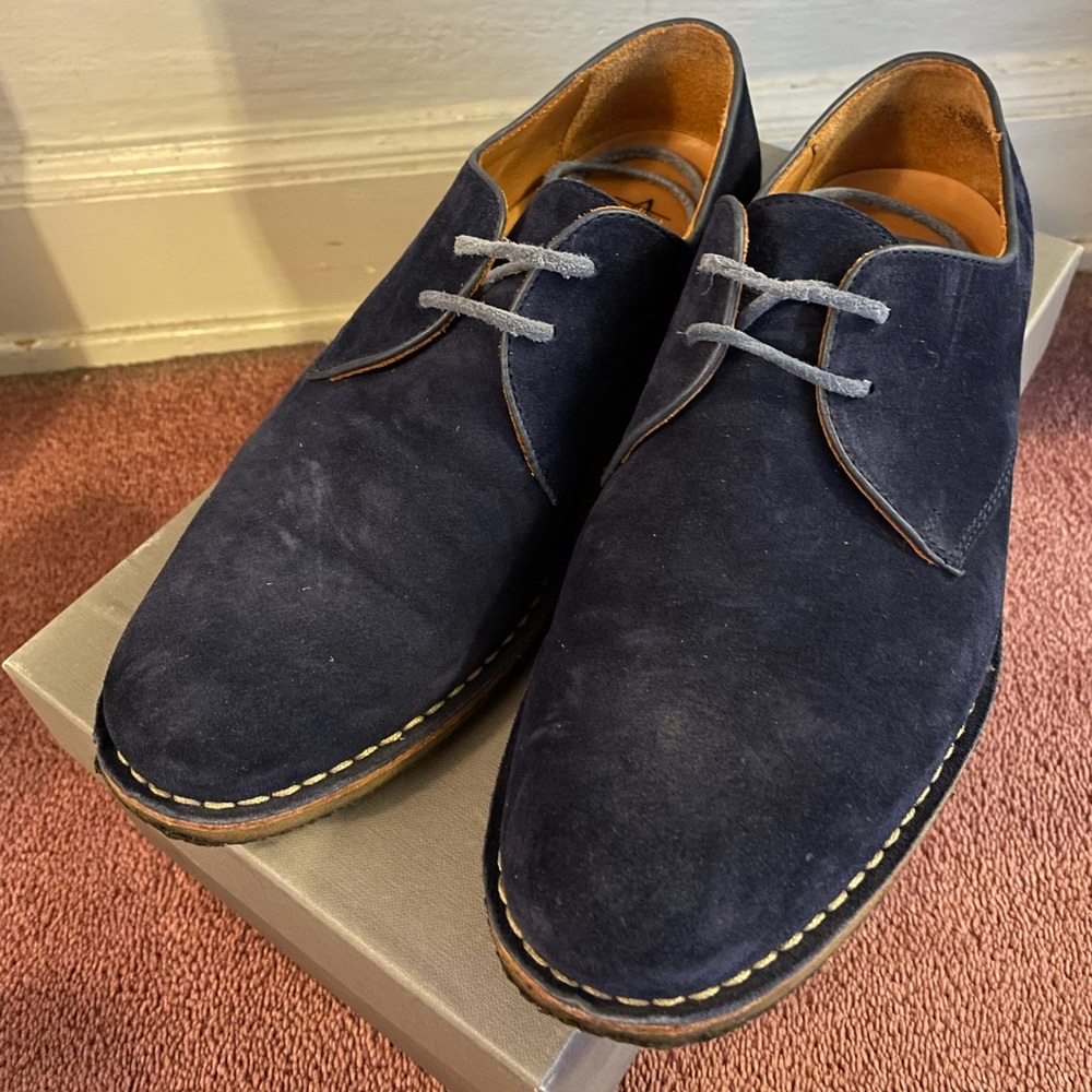 Aquatalia Blue Suede Shoes